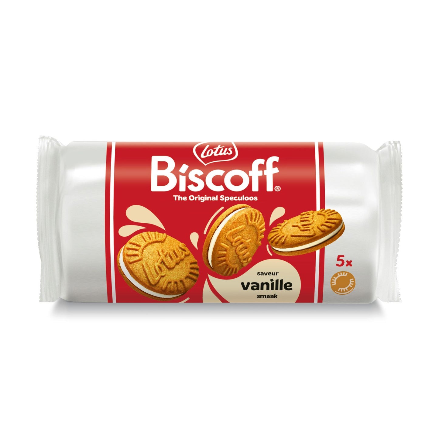 Lotus - Koekjes Biscoff speculoos sandwich vanille 5 stuks