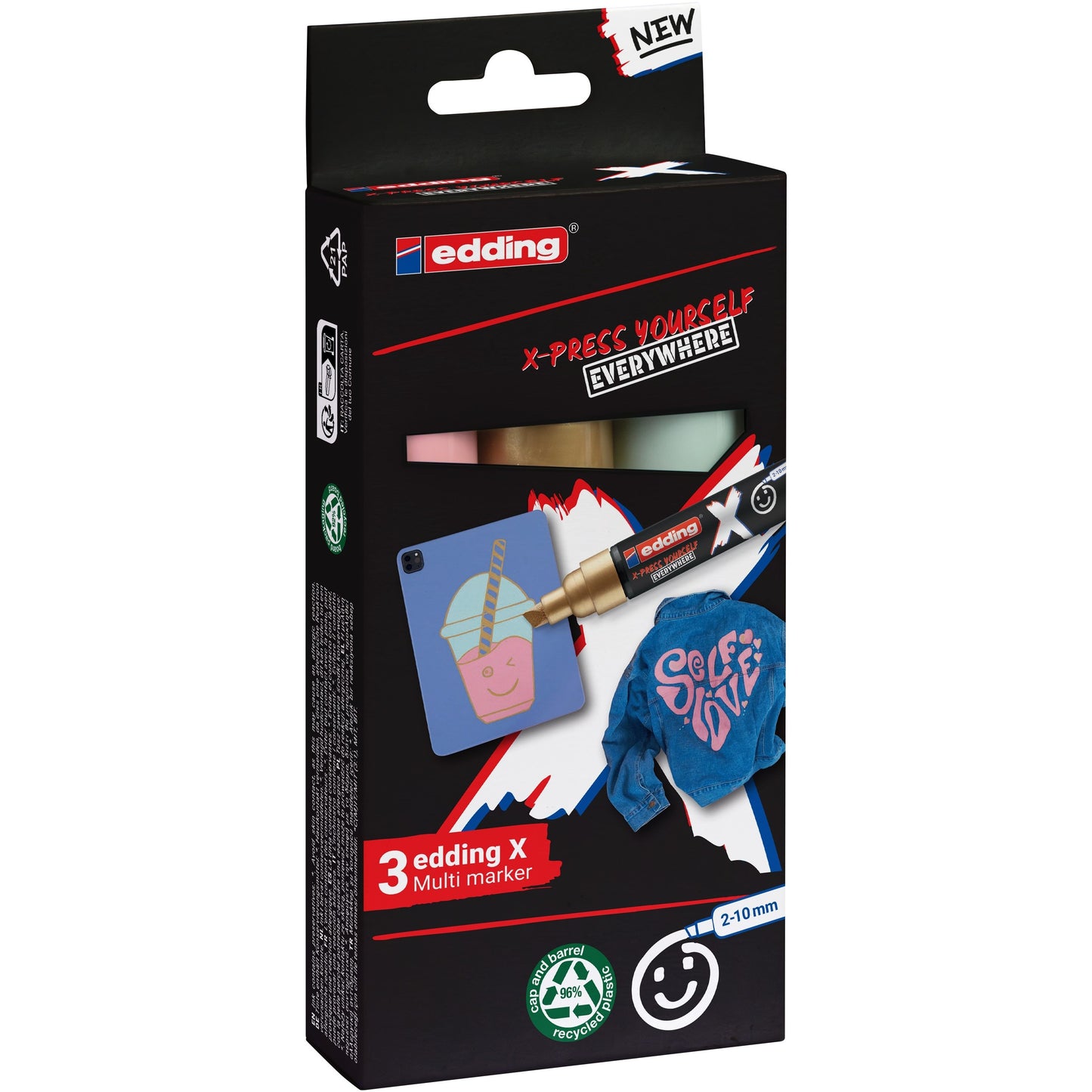 Edding - 6900 x multi m. 3pcs set pastel col.