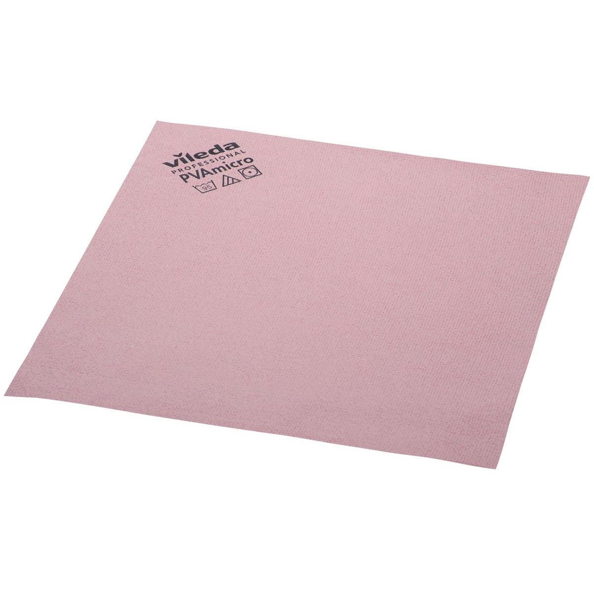 Vileda - microvezeldoek PVA, rood, pak van 5 stuks