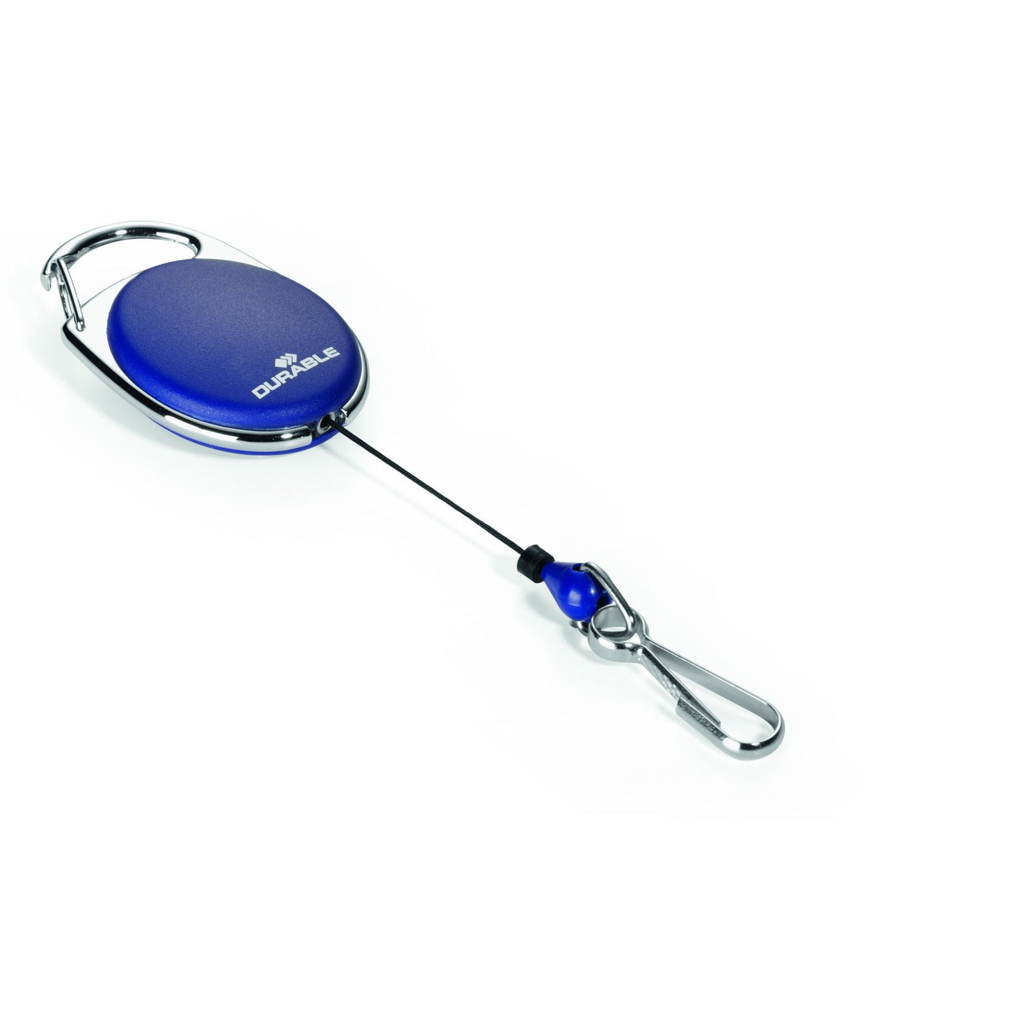 Langlebig – Retractor-Karabiner blau | 5 Stück