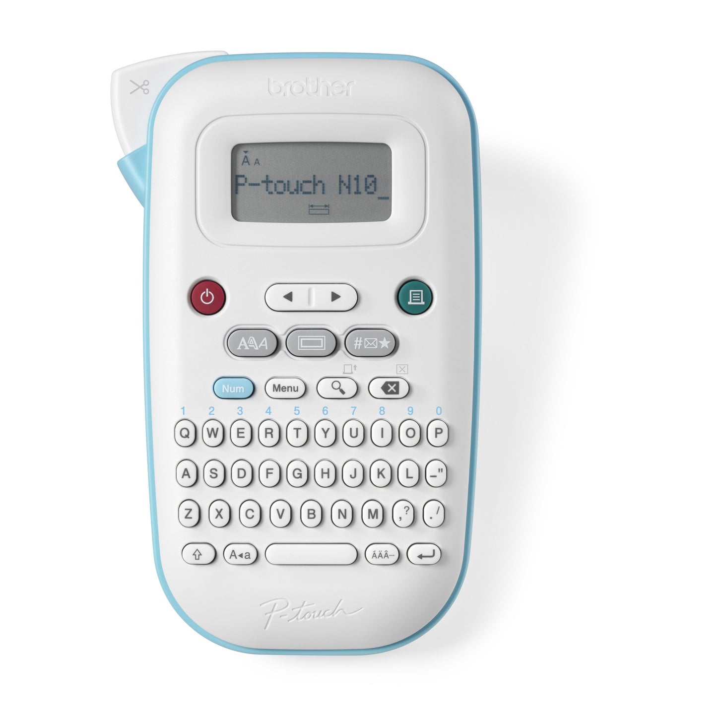 Brother - Imprimante d'étiquettes P-touch Btag PT-N10 portable qwerty 12mm blanc