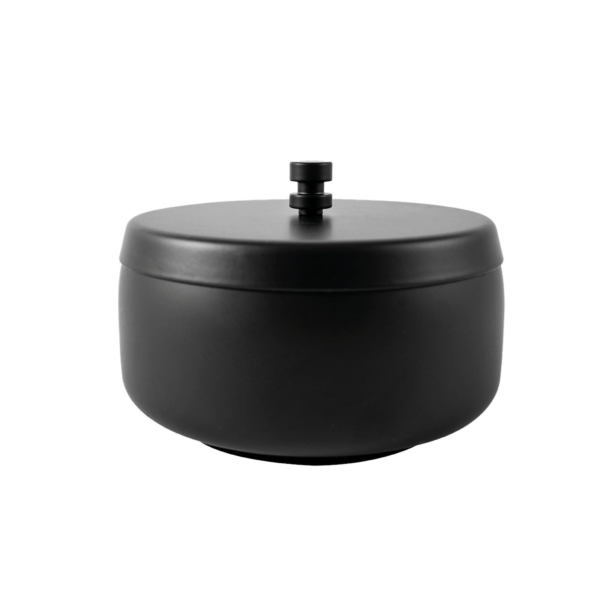 BRASQ - Cendrier de table modèle 1 litre avec couvercle noir