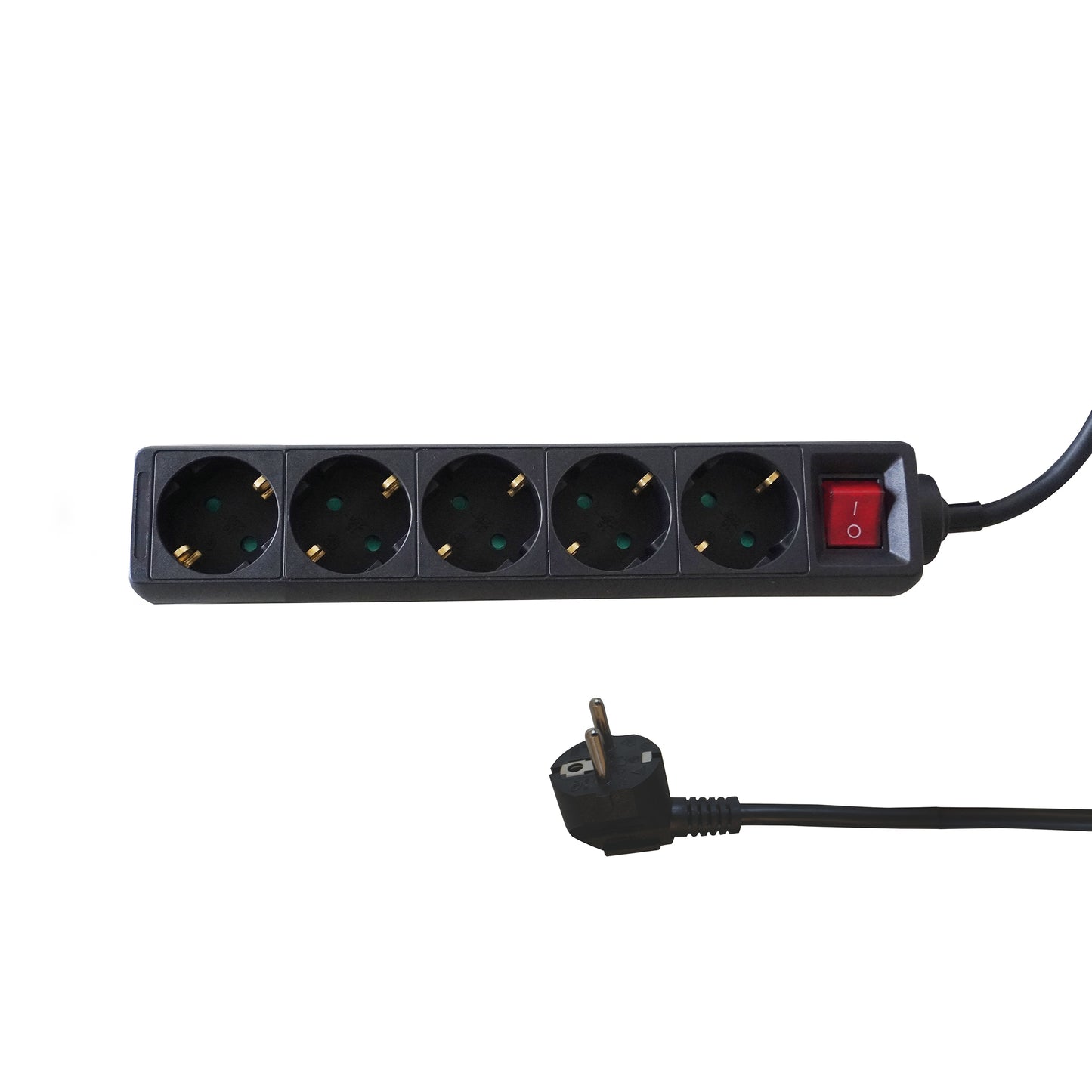 BRASQ - Steckdosenleiste 5x 5 Meter schwarz