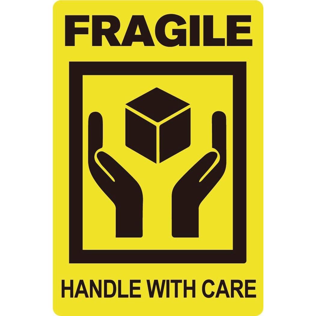 IEZZY - Waarschuwingsetiket fragile/handle with care 200st | 20 stuks