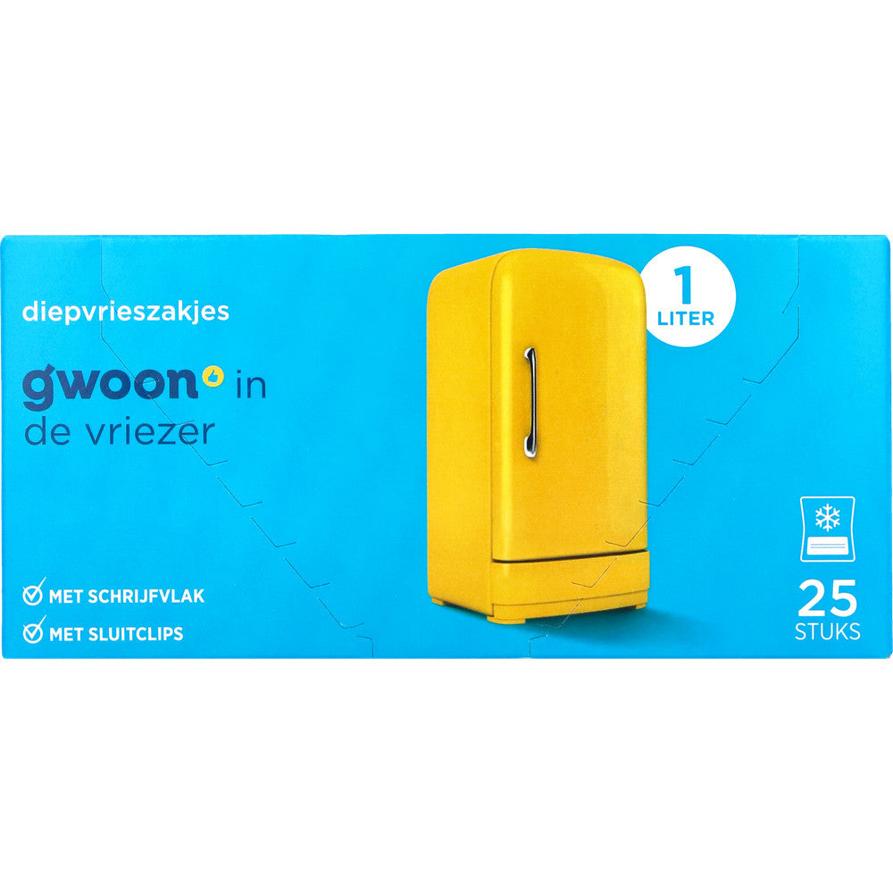 G'woon - Diepvrieszak gwoon 25 x 1 liter