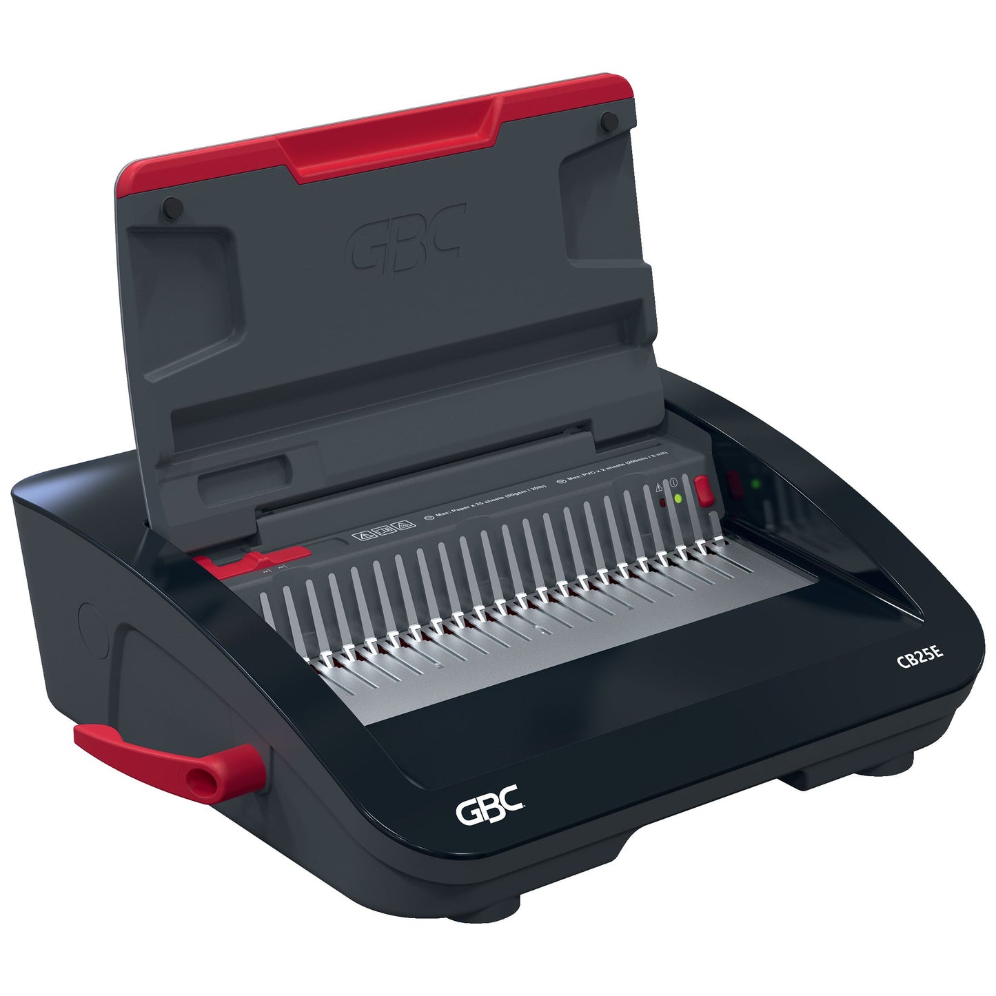 GBC - CombBind CB25E Kambindmachine 390 vel Zwart, Rood
