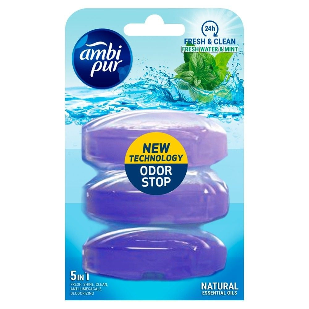 Ambi Pur - Recharge bloc WC eau fraîche 3x55ml