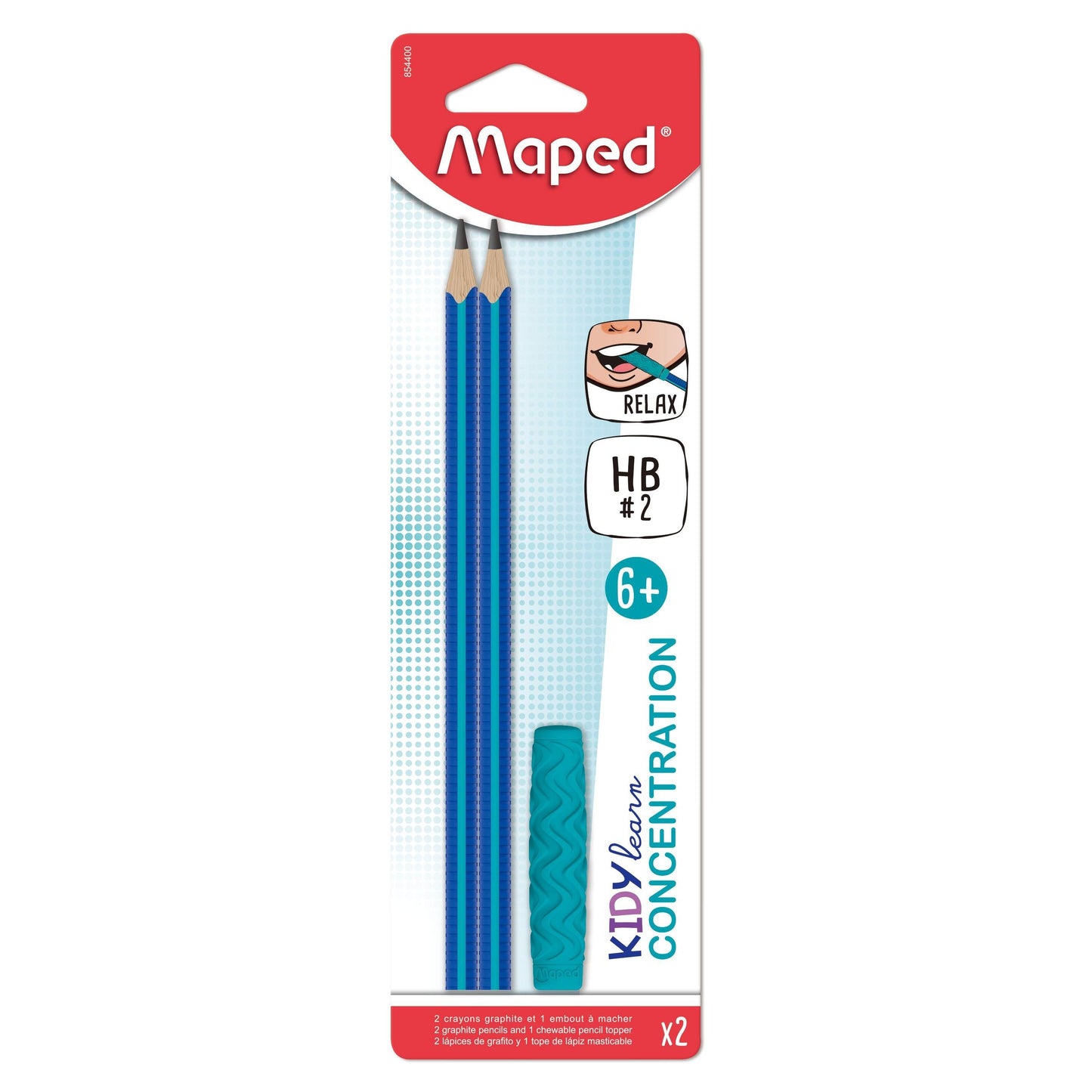 Maped - Crayon graphite kidy learn 2 pièces bleu