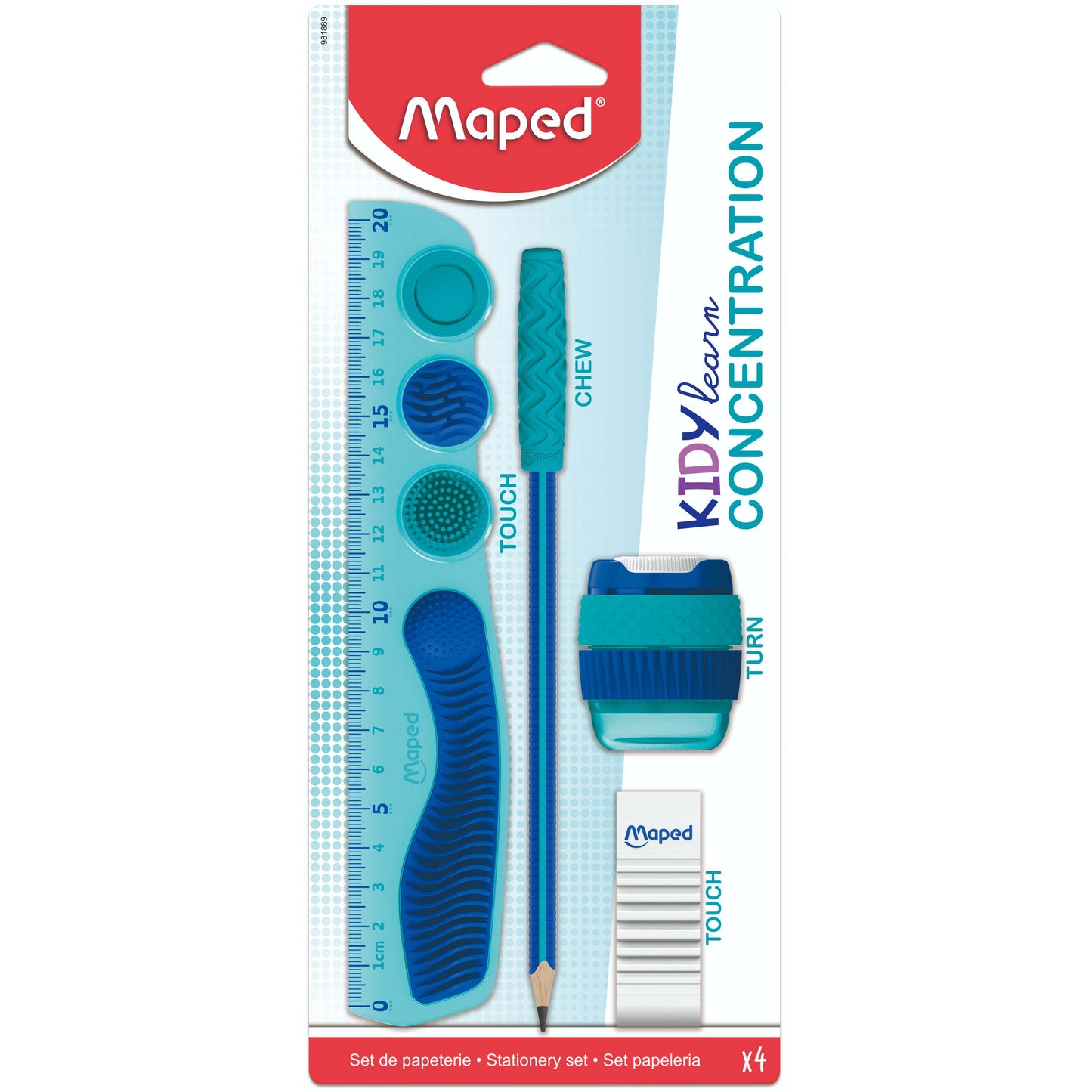 Maped - Tekenset kidy learn concentration 5st blauw