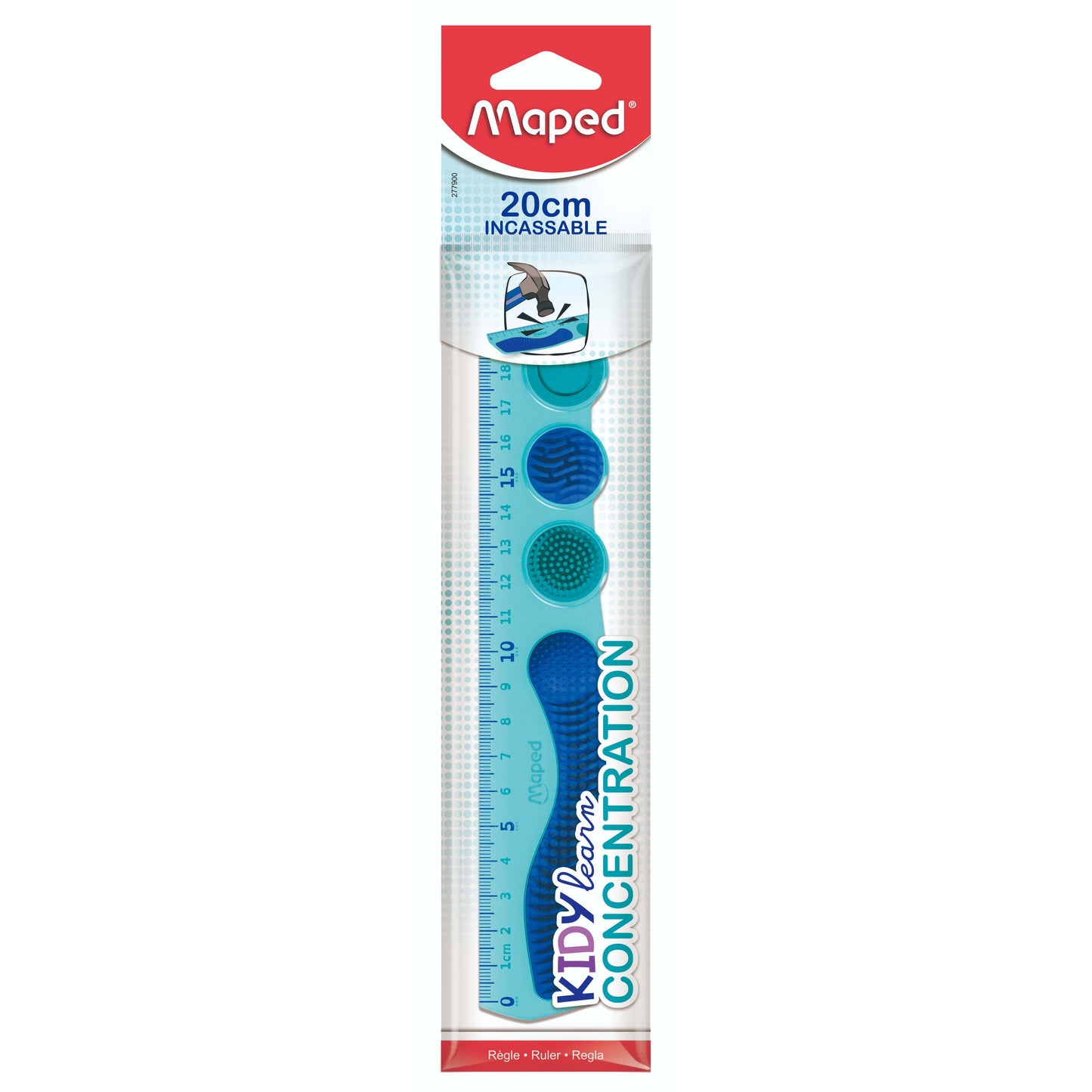 Maped - Liniaal kidy learn concentration 20 cm blauw
