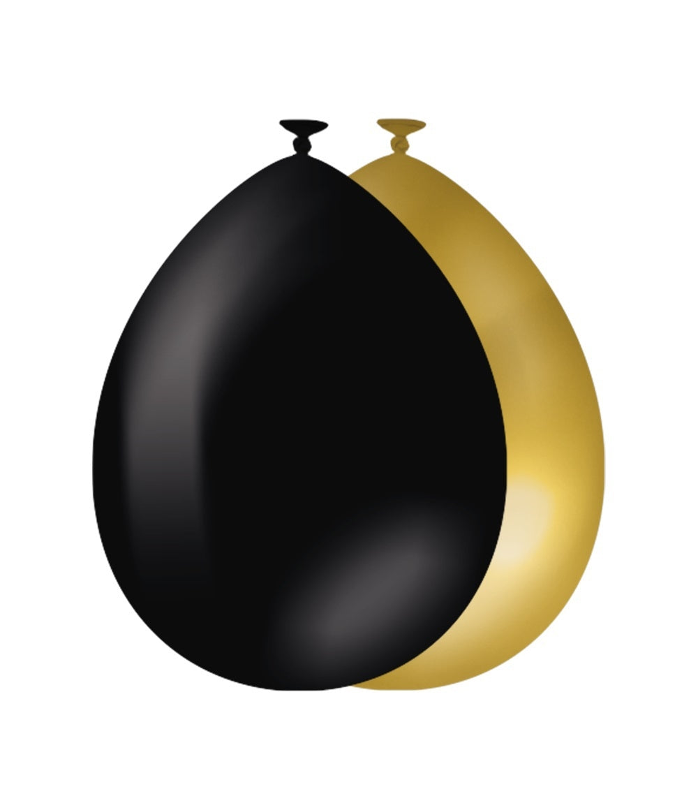 Bureau Bruna - Ballons 10 pcs Or et Noir