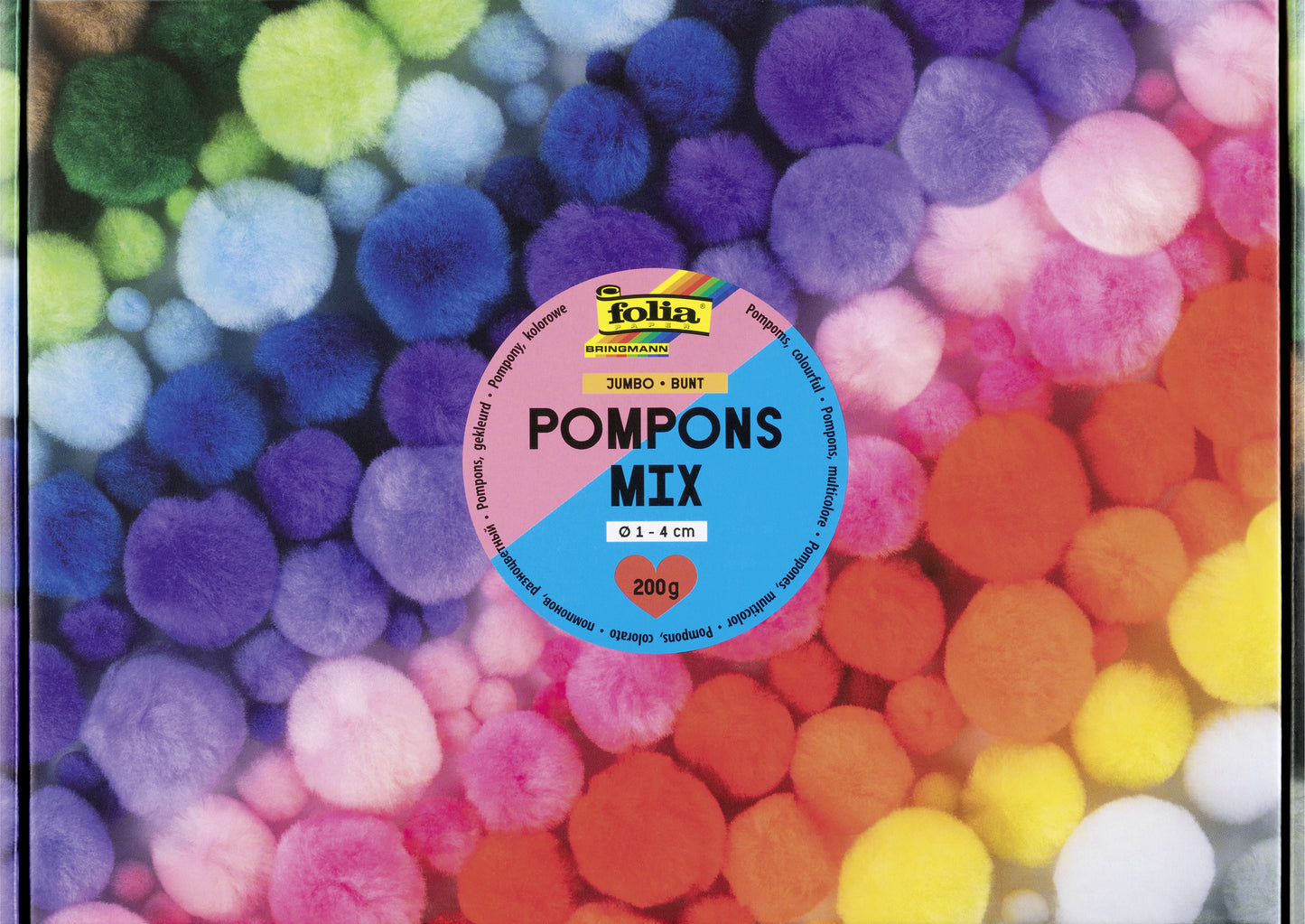 Folia Paper - Pompons Folia 200 gram assorti