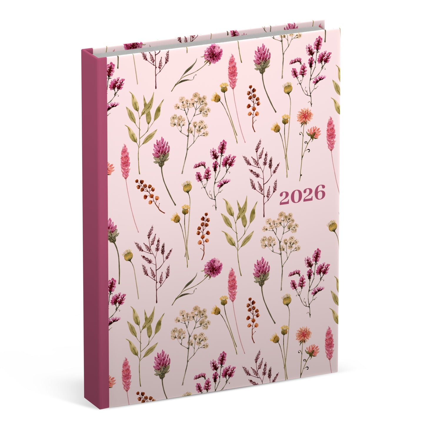 Lannoo - Agenda 2026 pocket Flowers Bouquet 7dagen/2pagina's roze