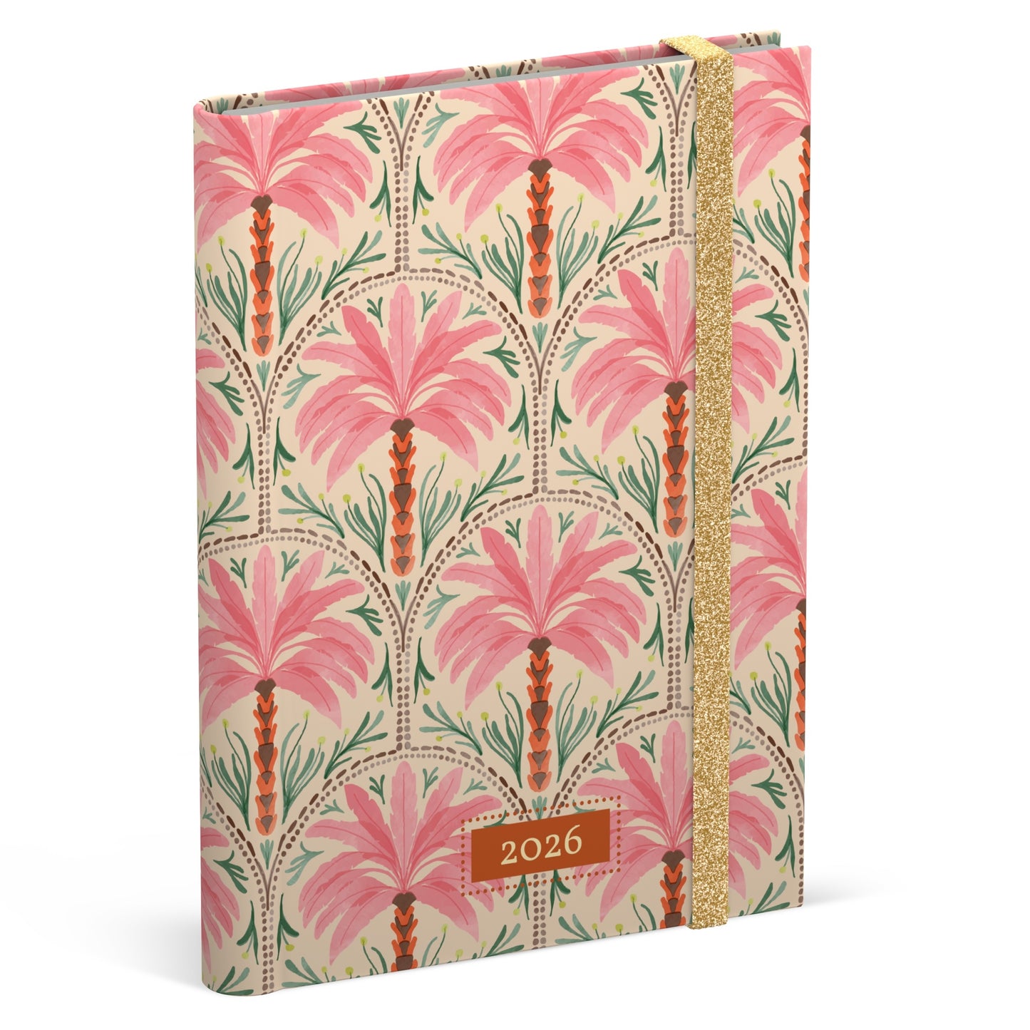 Lannoo - Agenda 2026 120x160 Exotic palms 7dagen/2pagina's roze