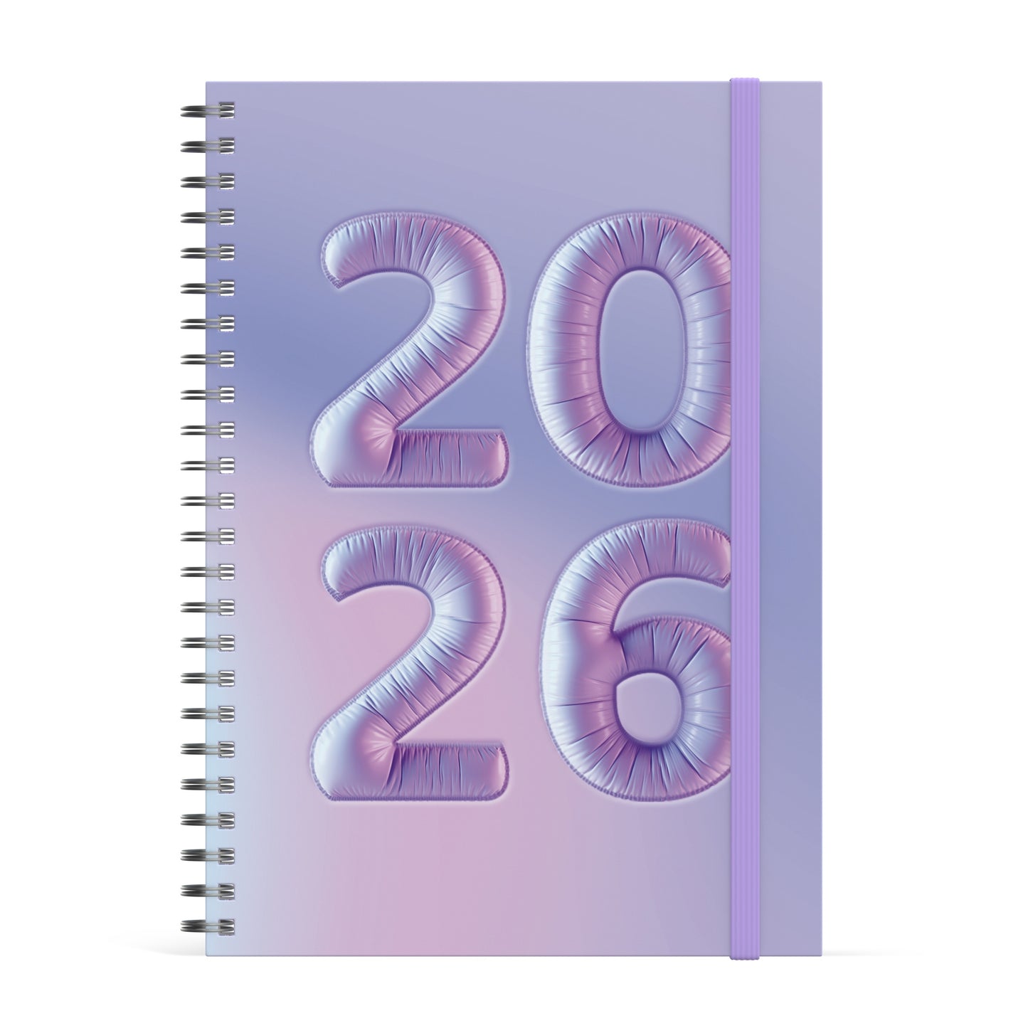Lannoo - Familiekalender 2026 A5 Bubblicious 7d/2p lila