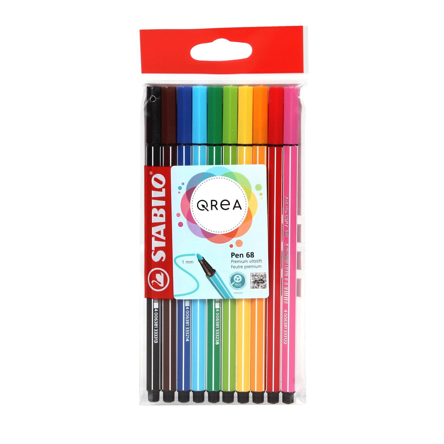 Qrea - Feutre 68/10 m 10 pcs cul