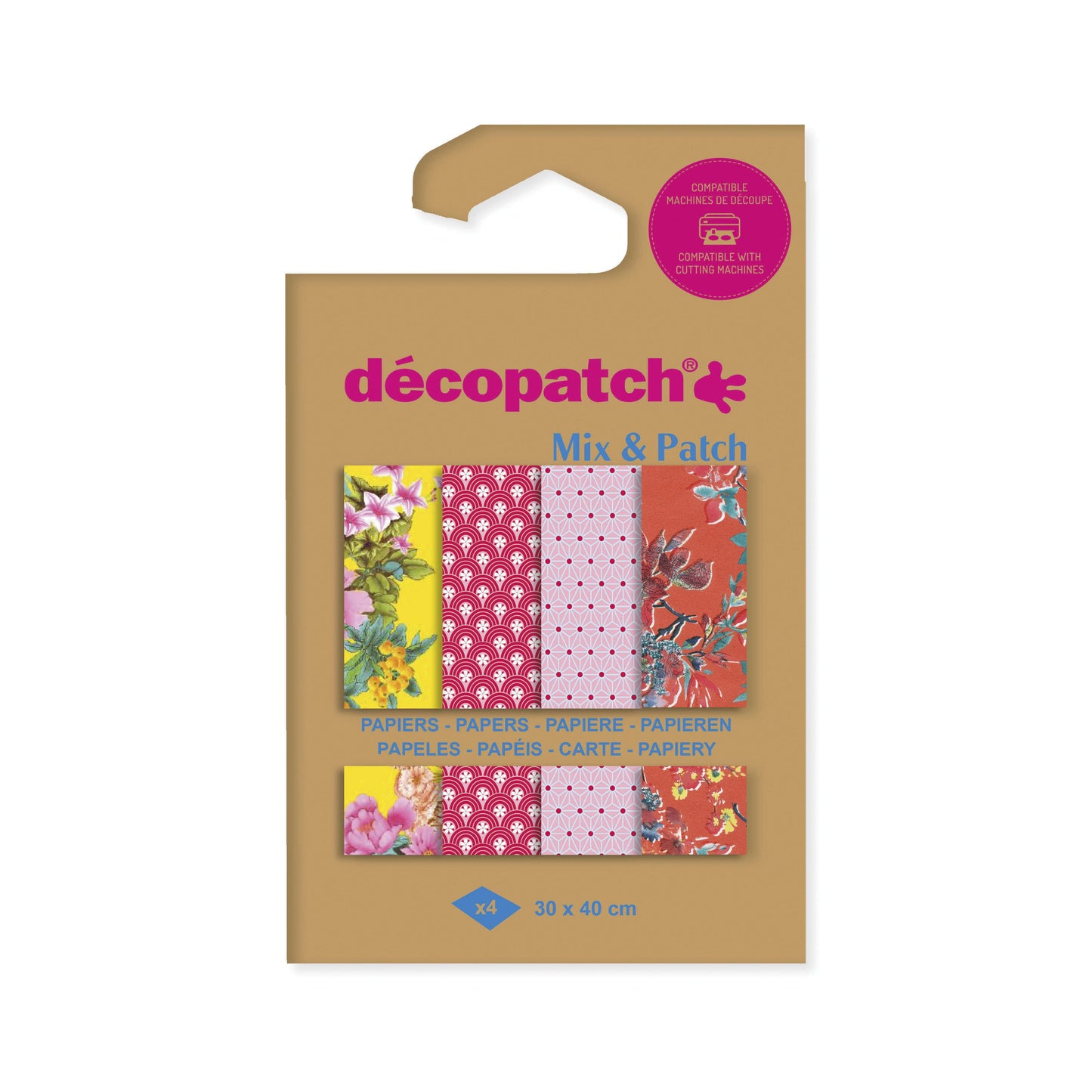 Décopatch - Hobbypapier 30x40cm set à 4 vel thema Wandeling in Kyoto