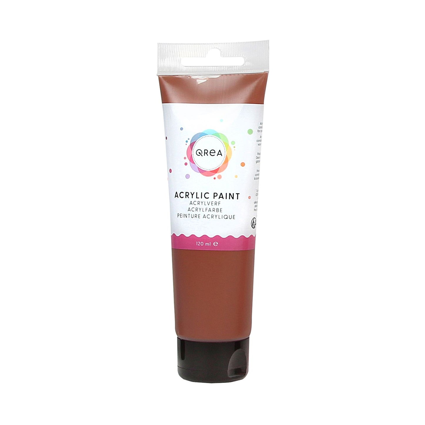 Qrea - Peinture acrylique 120 ml terre de Sienne brûlée