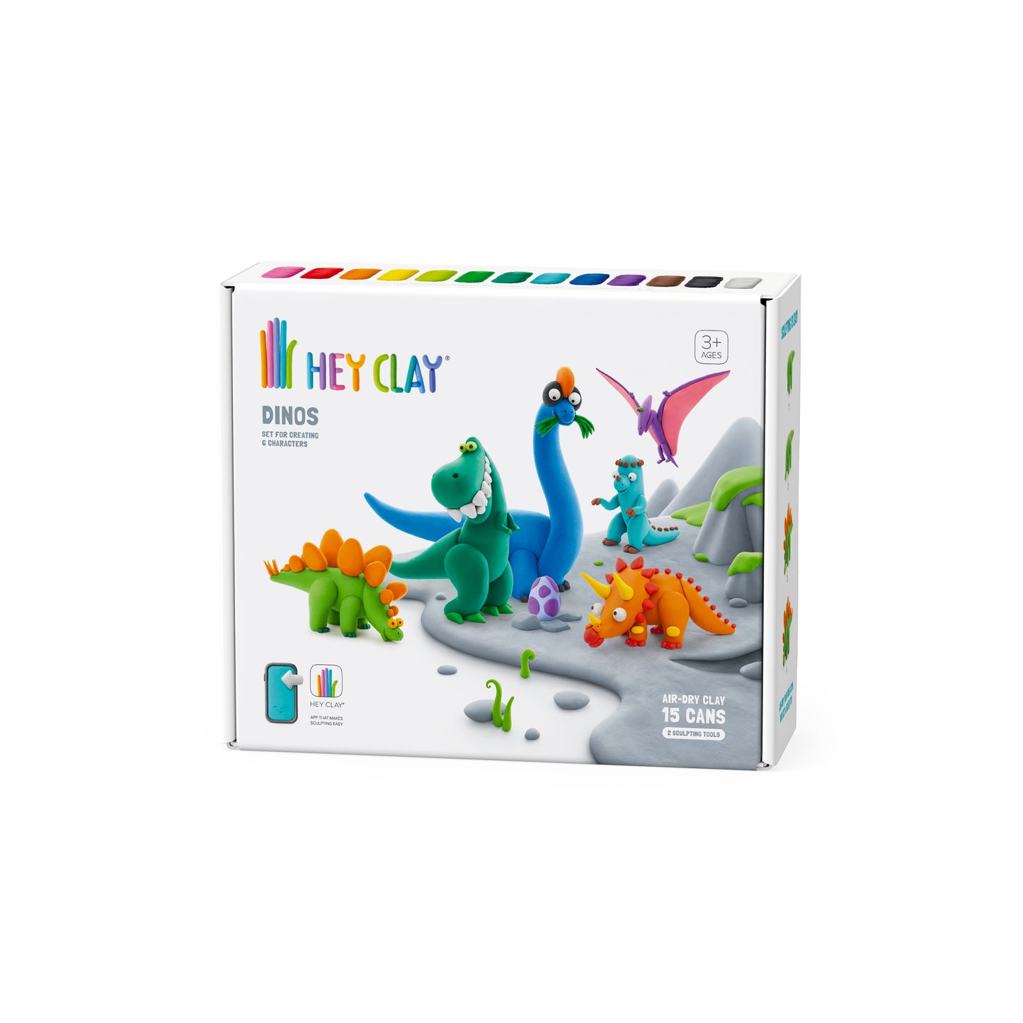 Bruna Büro - Clay Hey Clay Dinosaurier-Set 15-teilig
