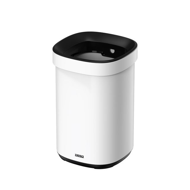 Desq - Afvalbak open inworp 20 liter metaal wit