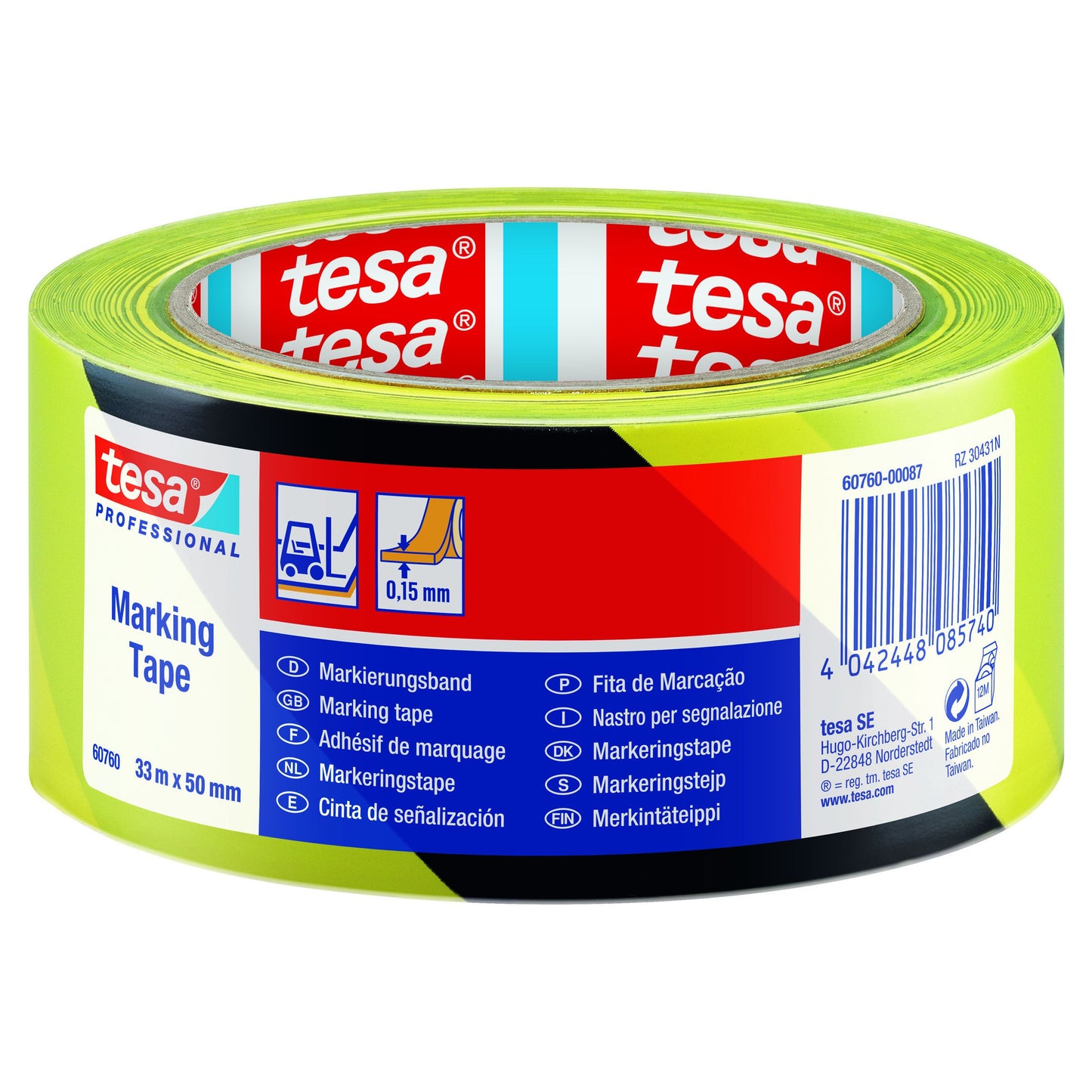 Tesa - Markeringse prof 60760 pv1 50mmx33m gl black