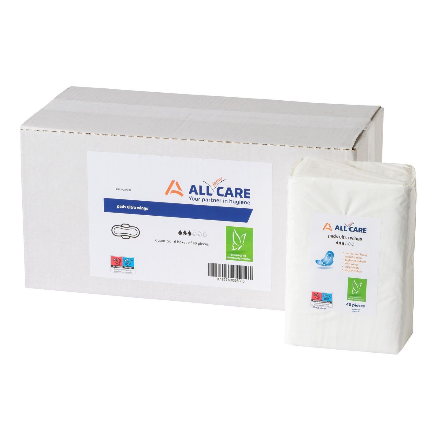 MediQo-line - Serviettes hygiéniques ultra ailes (6 x 40 pièces)