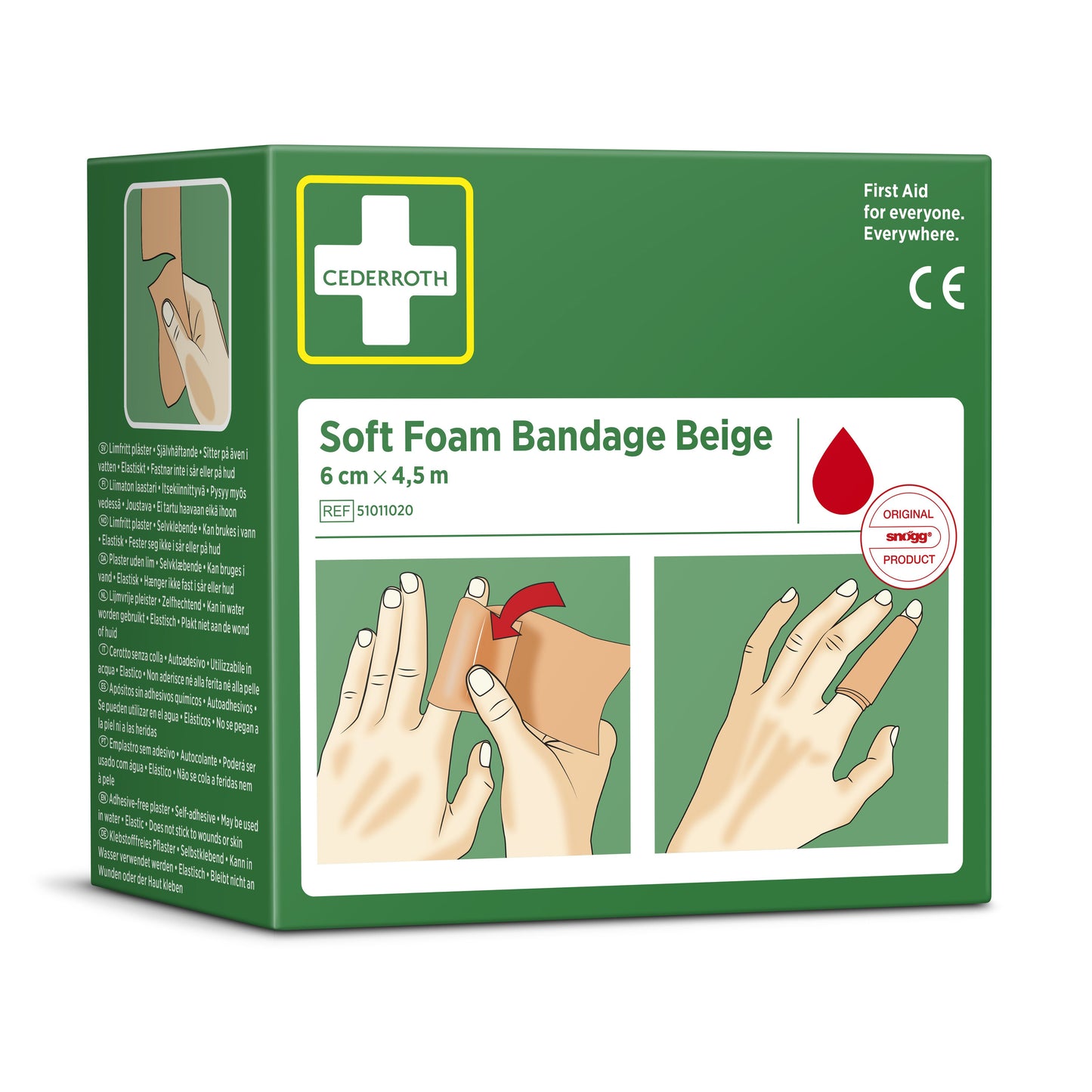 Cederroth - Bandage mousse souple beige 6cmx4,5m