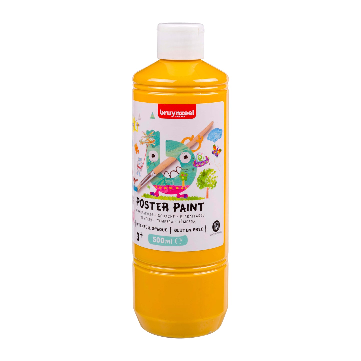 Bruynzeel - Flacon de peinture pour affiches 500ml jaune | 10 pièces