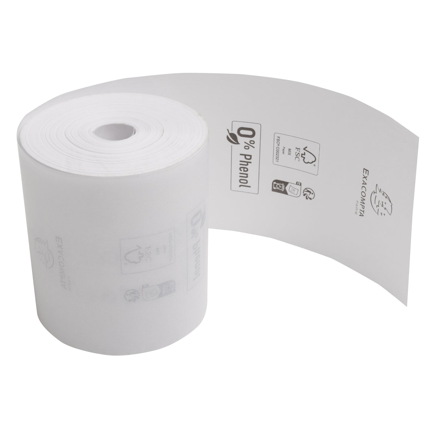 Exacompta - Rouleau de comptage 80mmx76mx12mm thermique sans phénol | 10 pièces