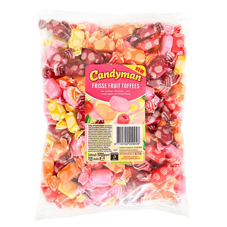 Candyman - Toffees frisse fruit zak 1 kilogram