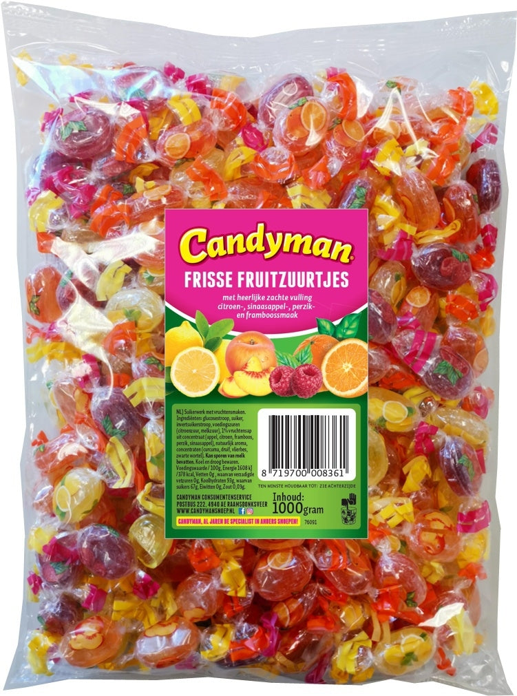 Candyman - Zuurtjes Frischobstbeutel 1 Kilogramm