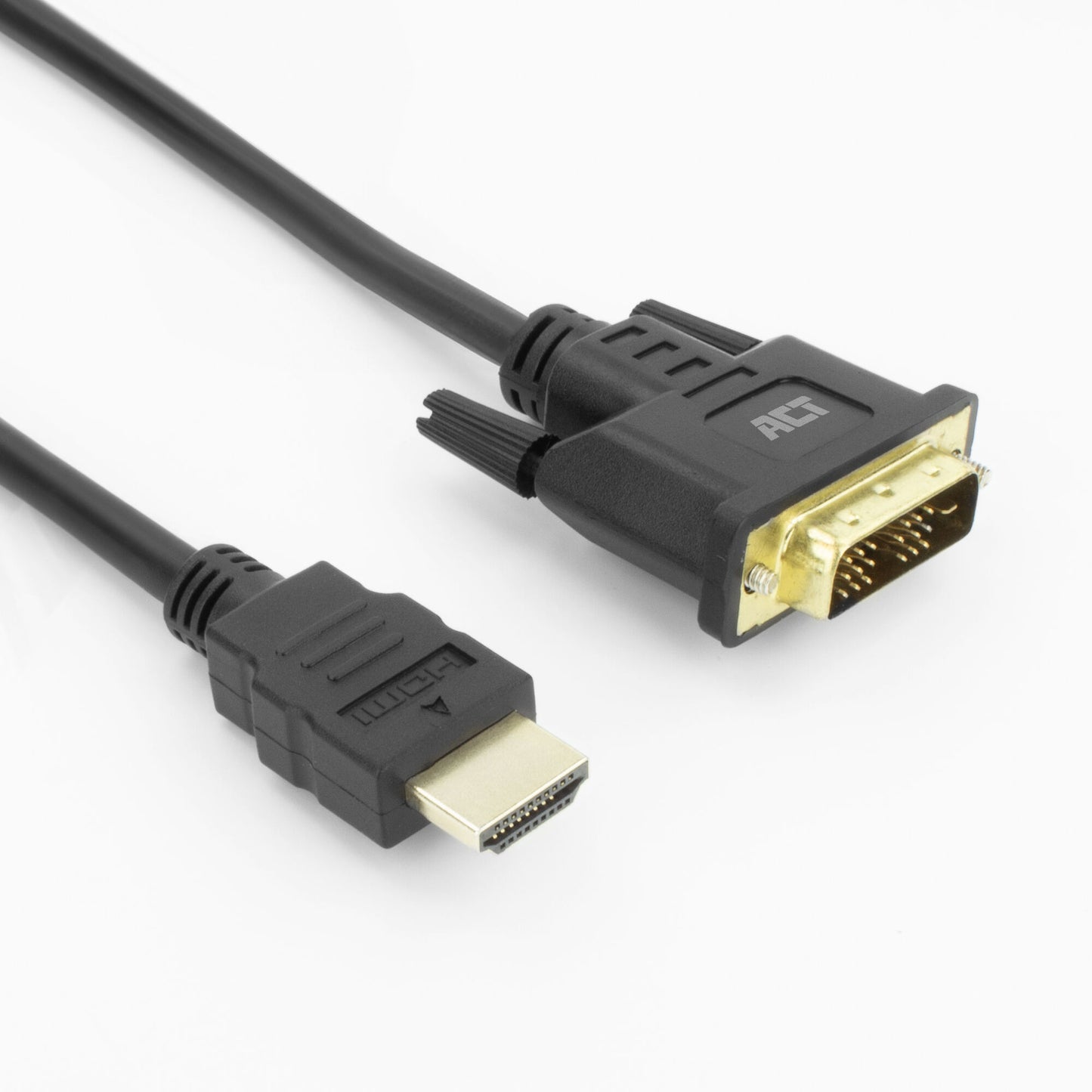 ACT - Kabel hdmi dvi 18+1 pin m/m zwart 2 meter