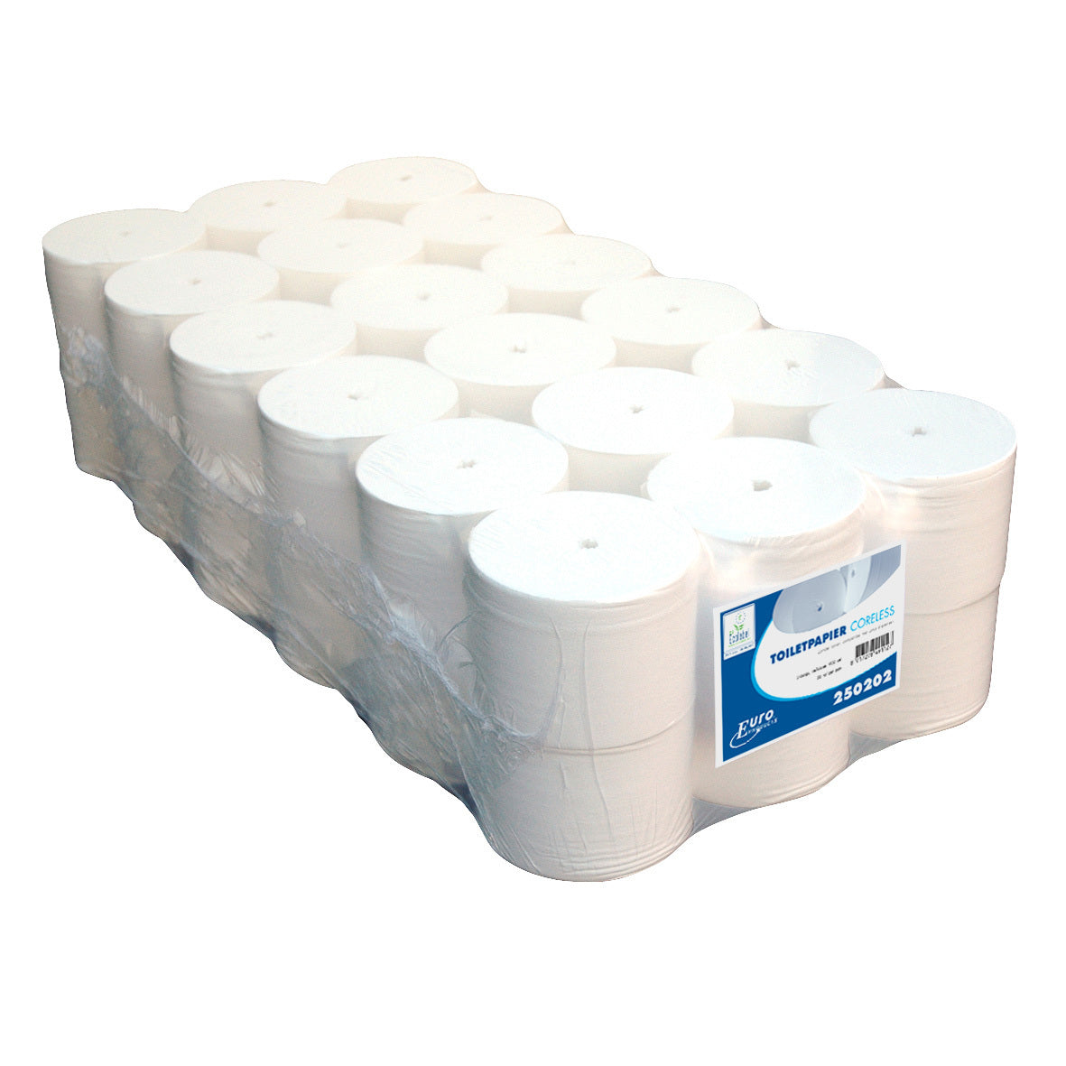 Euro - Toiletpapier Coreless (zonder koker), cellulose 2 laags 36 ro..