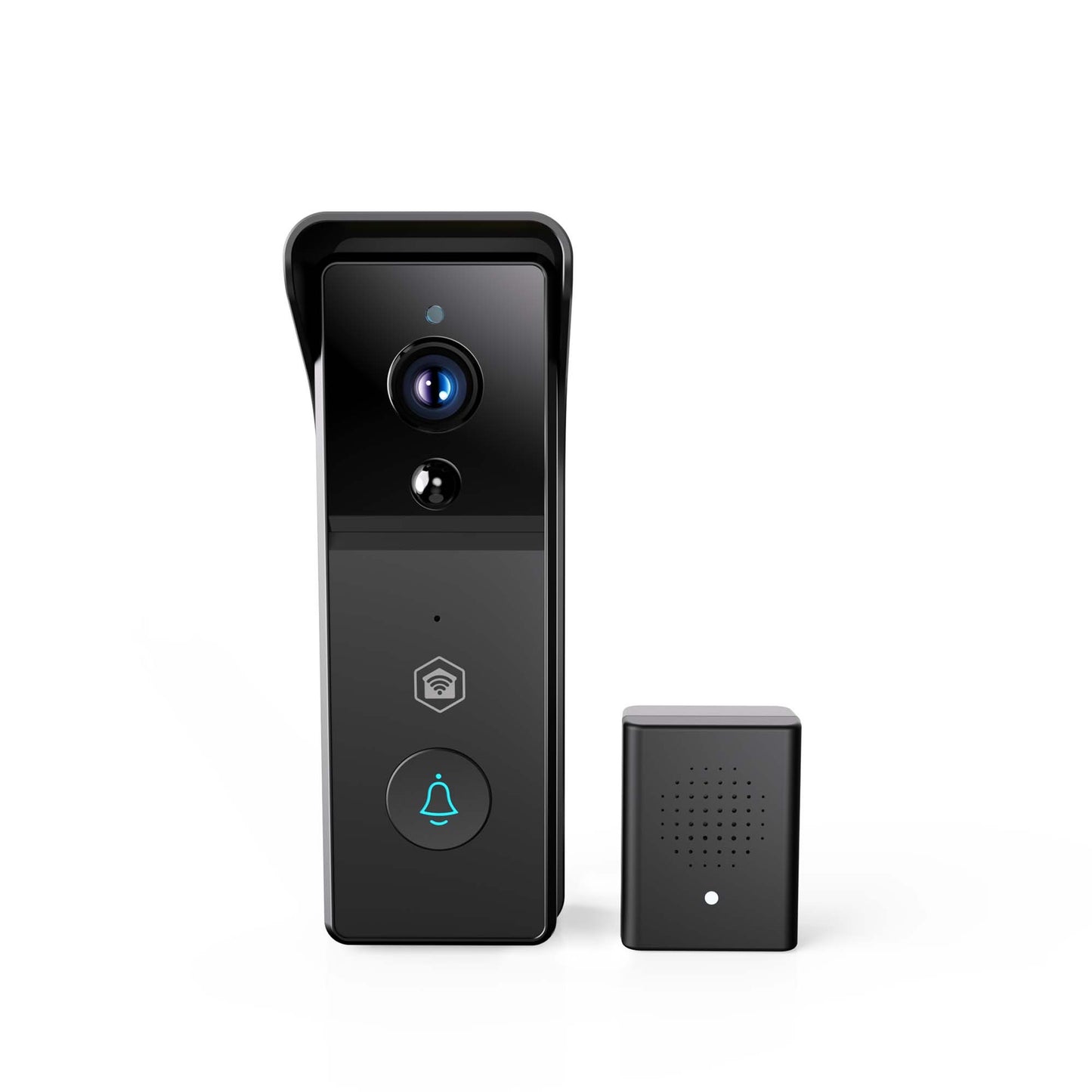 Nedis - Videodeurbel wifi 3mp full hd zwart