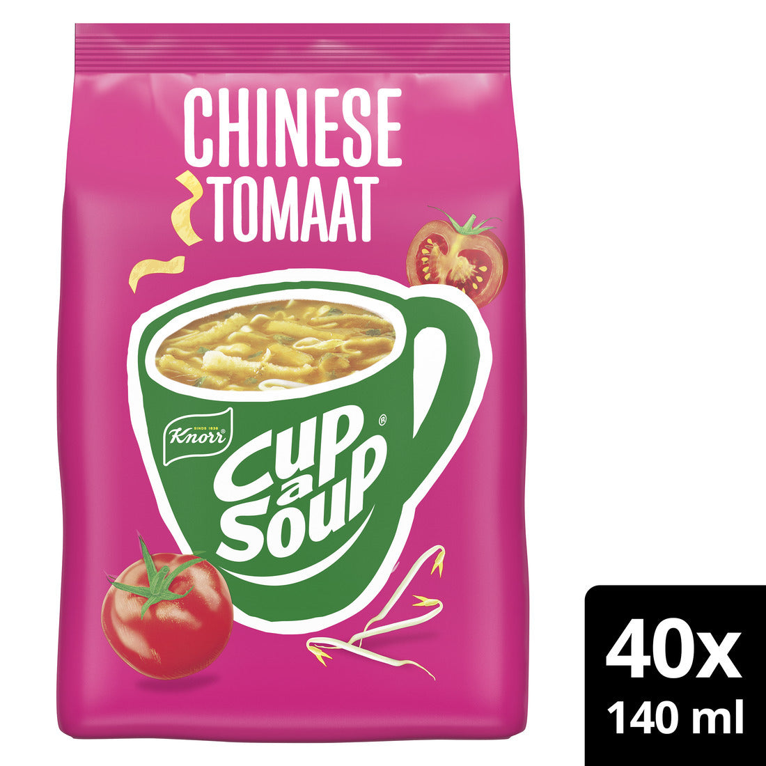 Knorr - Cup a soup machinezak chinese tomaat 140ml