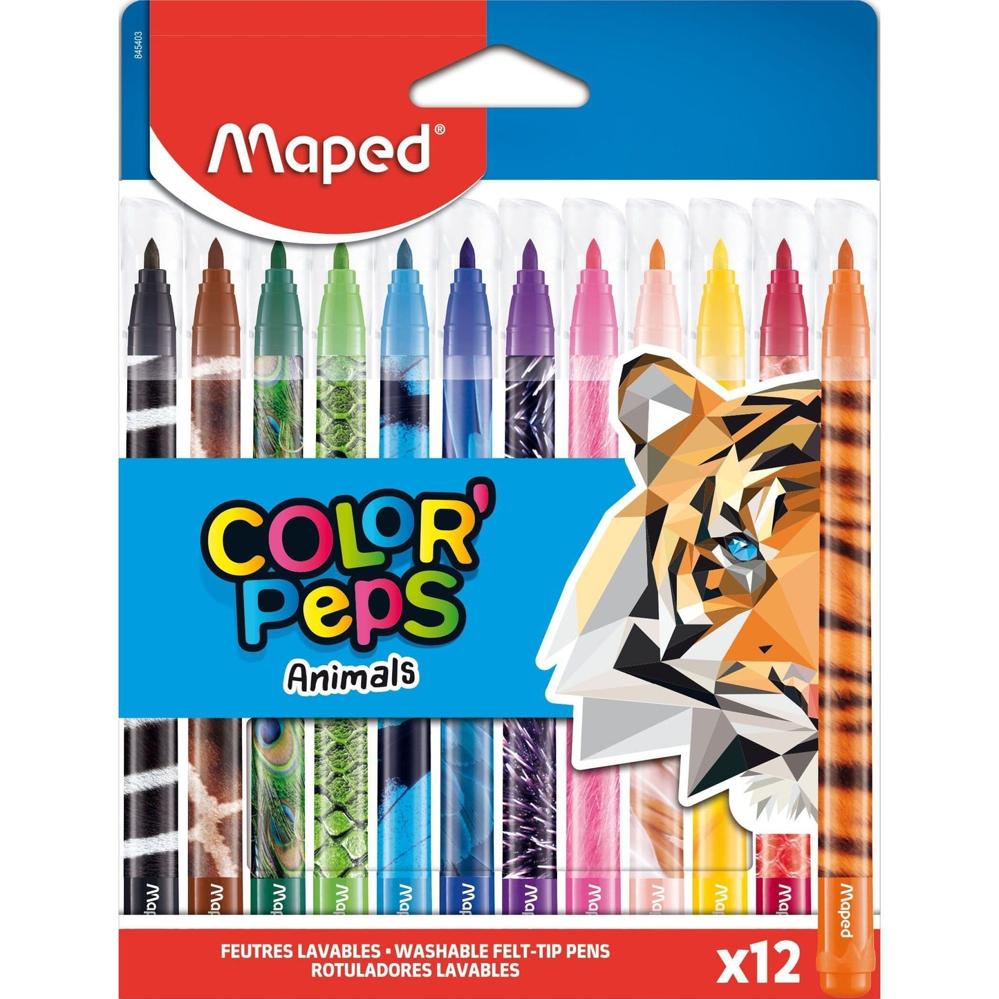 Maped - Viltstift colorpeps animals set 12 kleuren