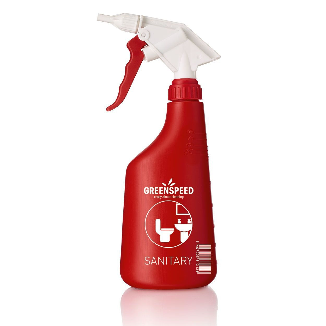 Greenspeed - Sprayflacon sanitair leeg rood