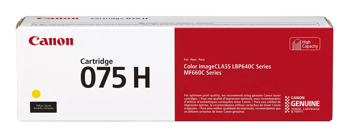 Canon - 075 H tonercartridge 1 stuk(s) Origineel Geel