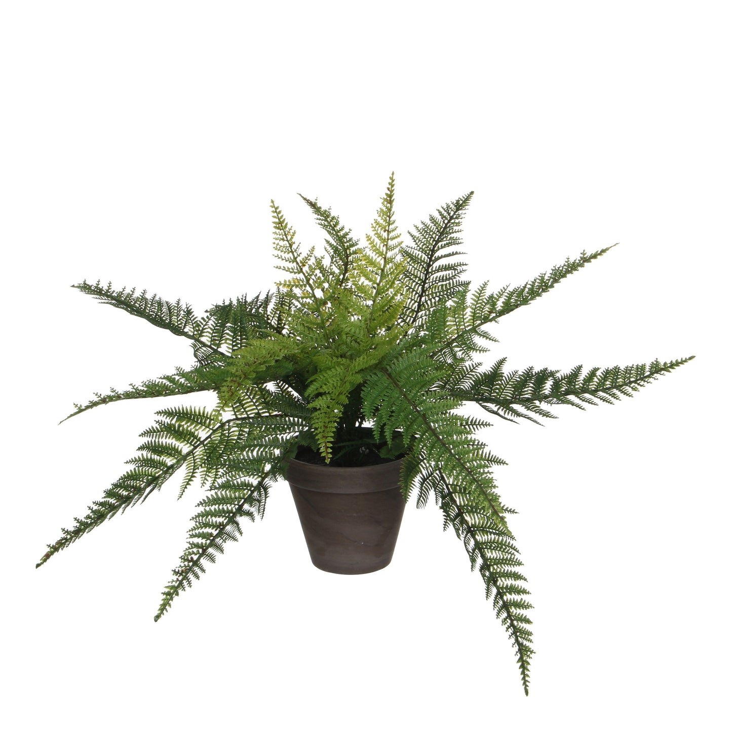 Mica Decorations - Kunstplant mica varen groen in pot stan grijs