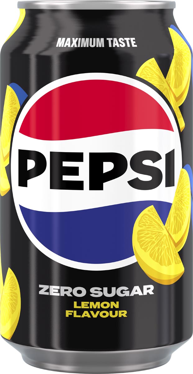 Pepsi - Zero Sugar Lemon frisdrank, blik van 33 cl, pak van 24 stuks