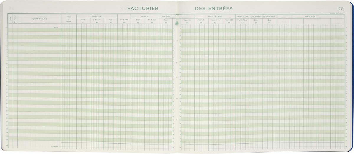 Exacompta - formulaires d'achat avec TVA, pi 27 x 32 cm, français