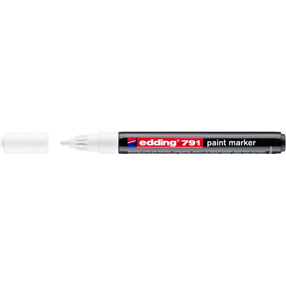 Edding - Paintmarker 791 alcoholbasis 1-2mm wit | 10 stuks