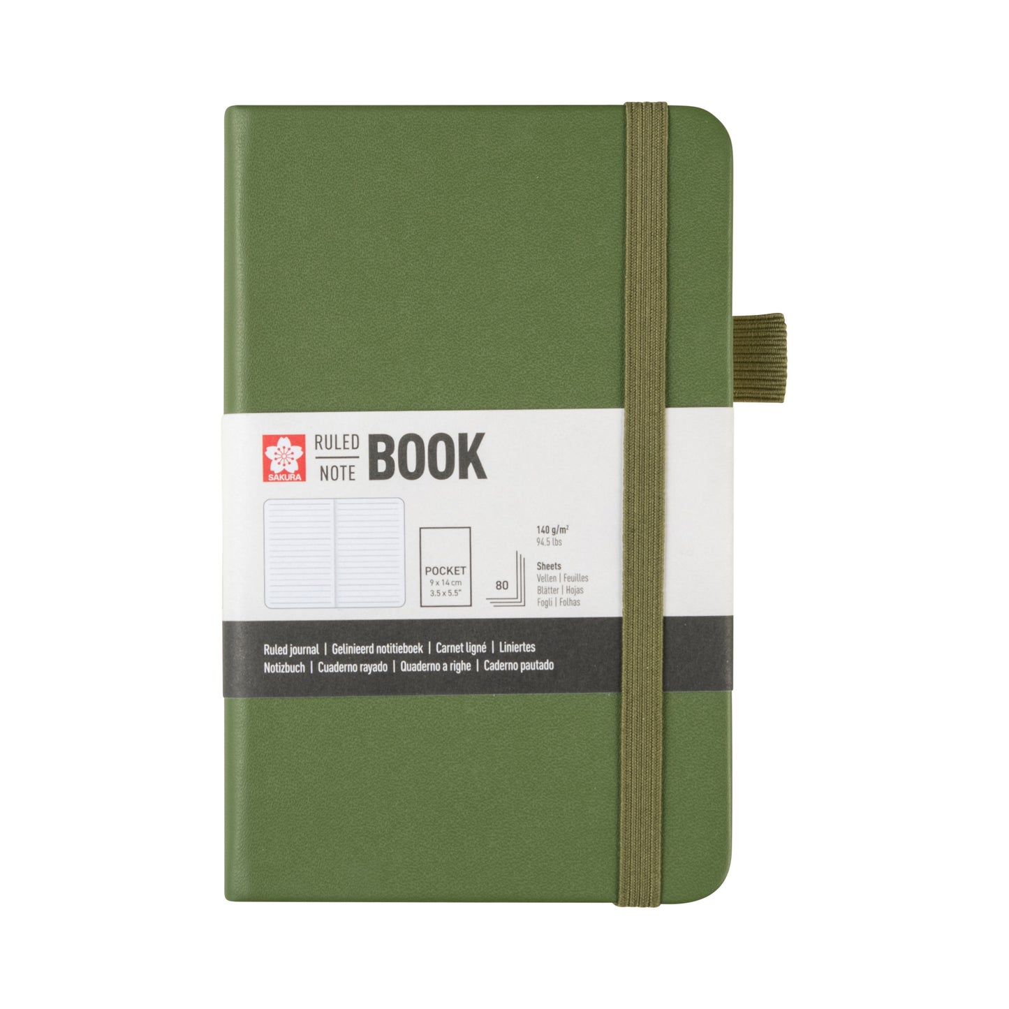 Sakura - Notitieboek pocket lijn dennennaald