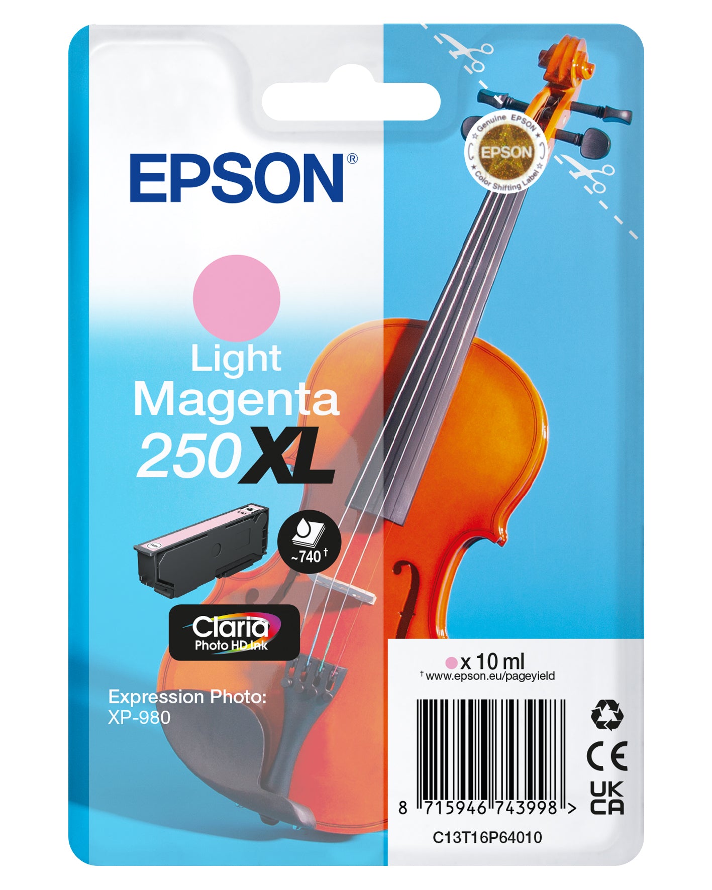 Epson - Inktcartridge 250xl t16p64 licht rood