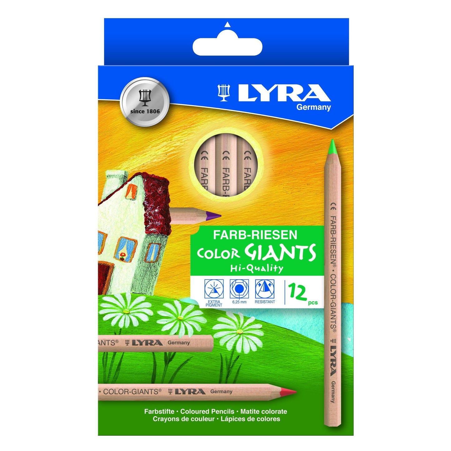 LYRA - Kleurpotlood color giants nature 12 kleuren