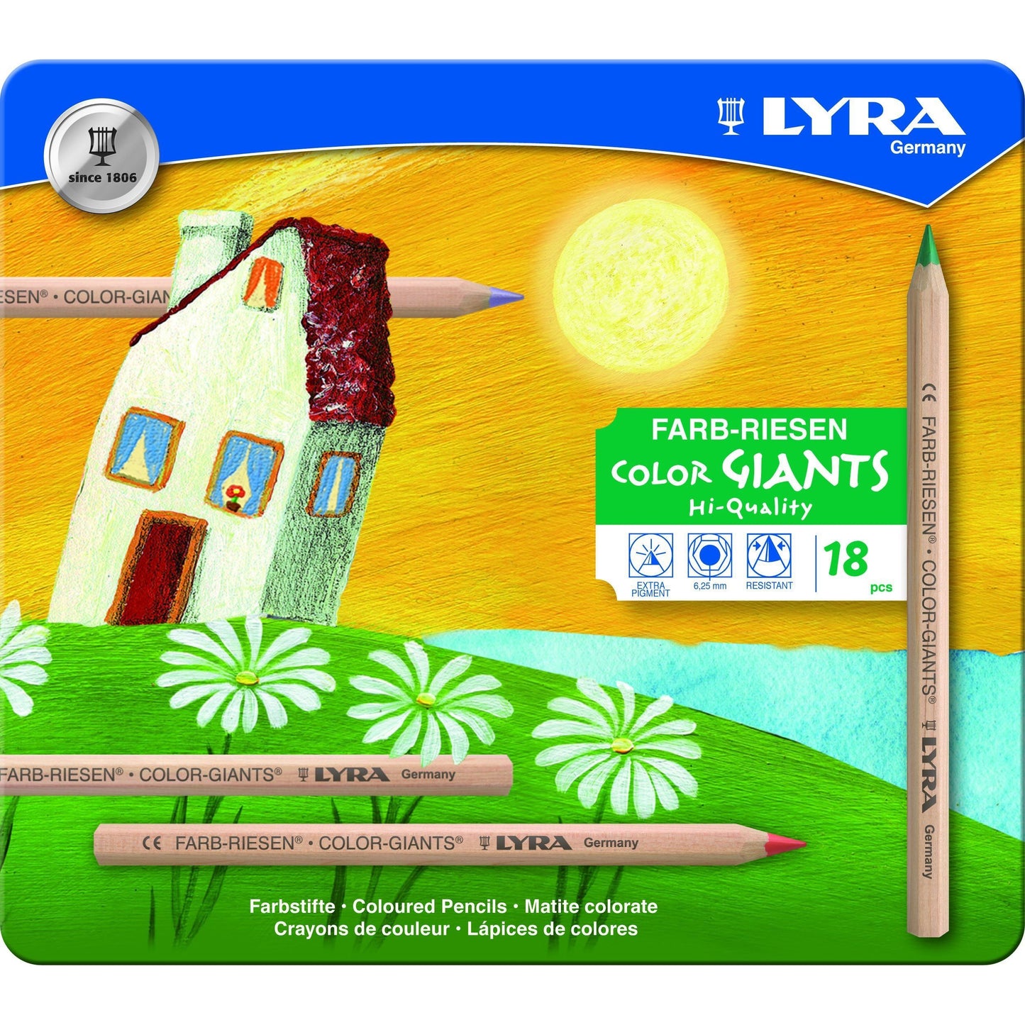 LYRA - Kleurpotlood color giants nature 18 kleuren