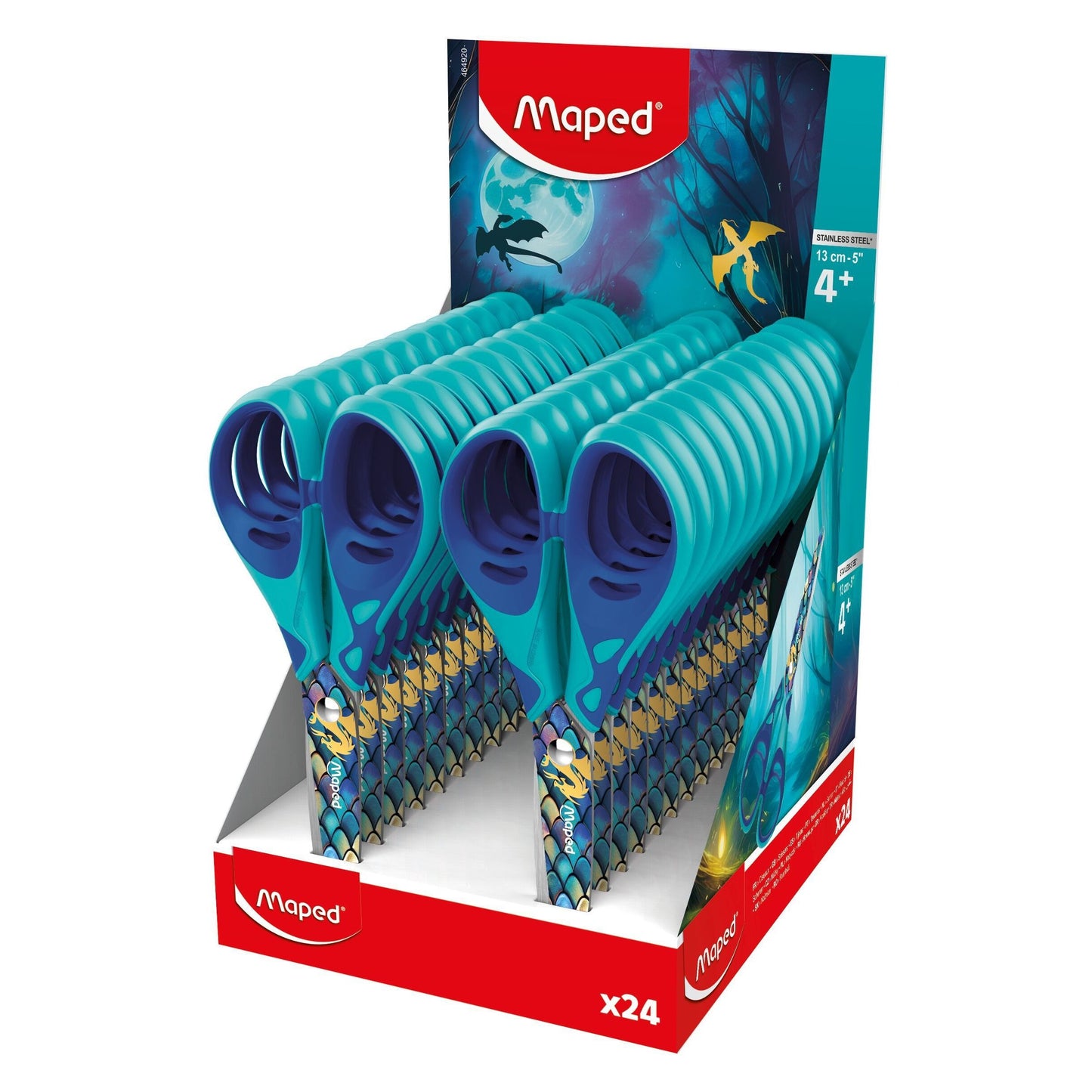 Maped - Schaar dragon 13cm display 24 stuks blauw