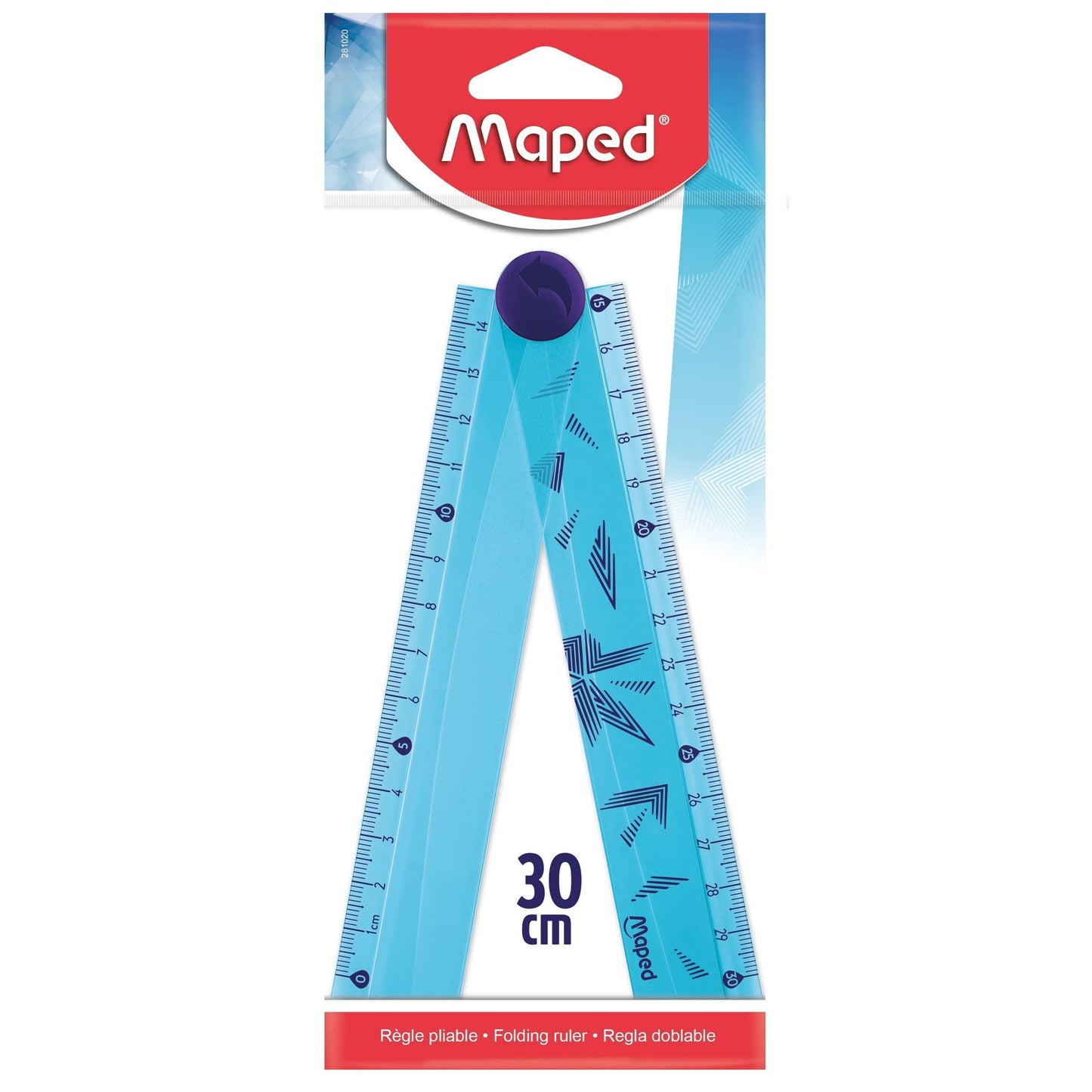 Maped - Liniaal arctic vibes 30cm opvouwbaar blauw
