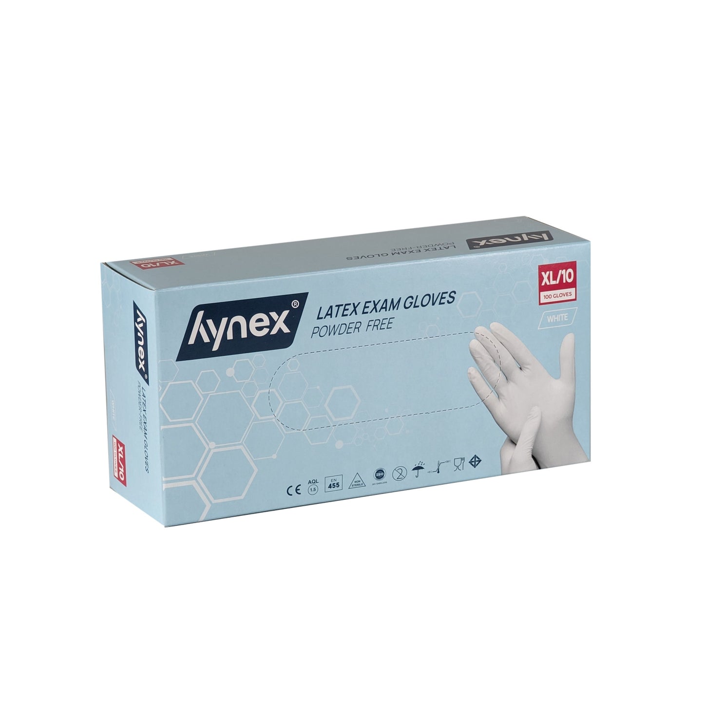 Hynex - Handschoen latex xl wit 5gr 100 stuks