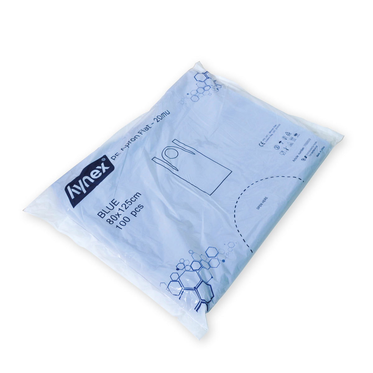 Hynex - Schort 80x125cm pe blauw 100 stuks